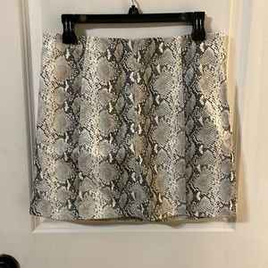 Snake print skirt